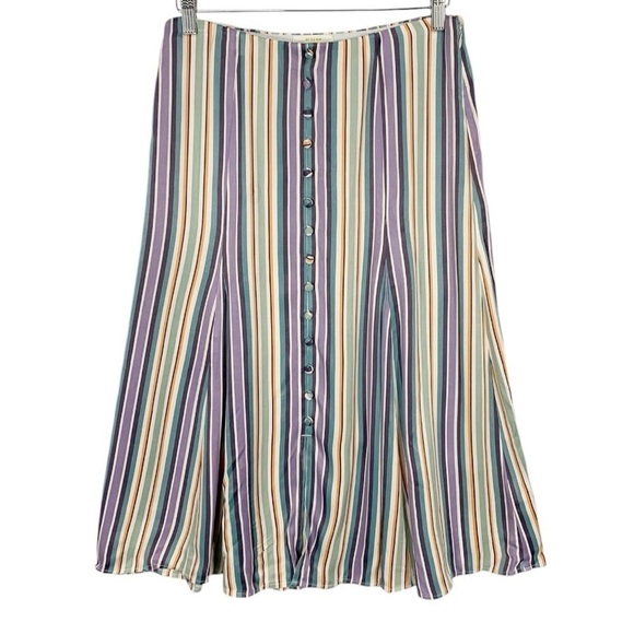 Anthropologie Maeve Freya Striped Midi Skirt Size 6 - Picture 2 of 10